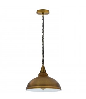Vintage Industrial Yellow Brass E27 Ceiling Hanging Light  Metal Pendant Lamp