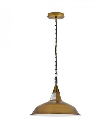 Vintage Industrial Yellow Brass Metal Ceiling Lamp Shade Pendant Lights, UK E27