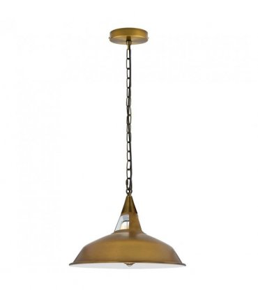 Vintage Industrial Yellow Brass Metal Ceiling Lamp Shade Pendant Lights, UK E27