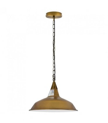 Vintage Industrial Yellow Brass Metal Ceiling Lamp Shade Pendant Lights, UK E28