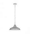 Vintage Industrial Chrome Metal Ceiling Lamp Shade Pendant Lights, UK E27