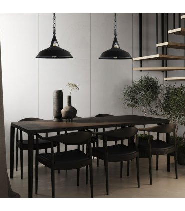 Vintage Industrial Black inner white Metal Ceiling Lamp Pendant Lights UK E27