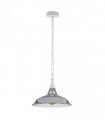 Vintage Industrial Chrome Metal Ceiling Lamp Shade Pendant Lights, UK E28