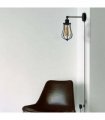Black Vintage Industrial Light Plug in Wire cage E27 Wall Lamp~5059