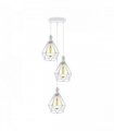 3 Head White pendant Industrial Ceiling Light Fitting, Metal Vintage Lamp Shade,