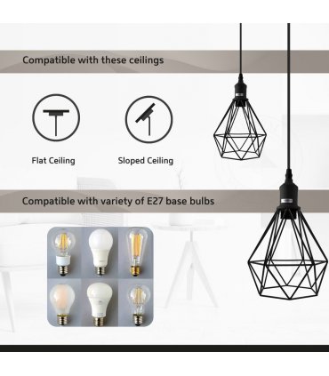 3 Head White pendant Industrial Ceiling Light Fitting,Style Vintage Lamp Shade