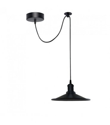 Black Vintage 1 Head Cone shaped shade Ceiling Pendant Light Fitting with Adjustable Cord Hanging Light Fixture