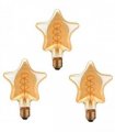 3 Pack Vintage Retro style e27 Edison Screw Amber Glass light Bulbs , Warm White Colour