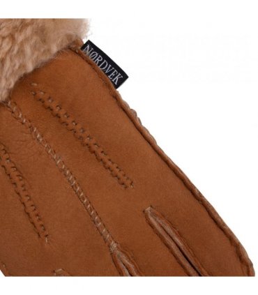Nordvek Womens Sheepskin Gloves With Fur Cuff - 301-100