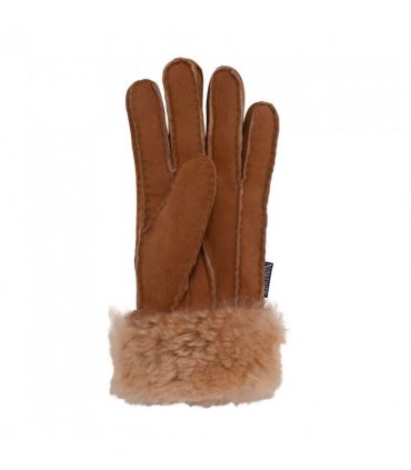 Nordvek Womens Sheepskin Gloves With Fur Cuff - 301-100