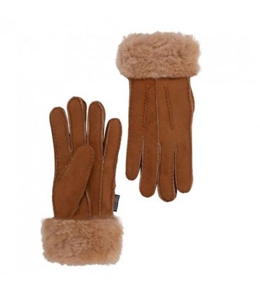 Nordvek Womens Sheepskin Gloves With Fur Cuff - 301-100