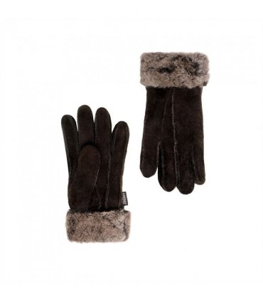 Nordvek Womens Sheepskin Gloves With Fur Cuff - 301-100