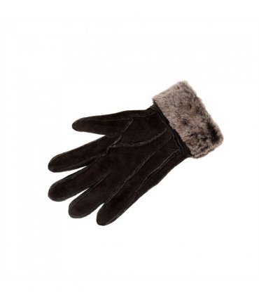 Nordvek Womens Sheepskin Gloves With Fur Cuff - 301-100