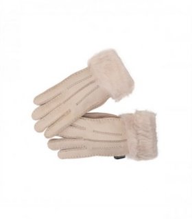 Nordvek Womens Sheepskin Gloves With Fur Cuff - 301-100