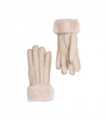 Nordvek Womens Sheepskin Gloves With Fur Cuff - 301-100