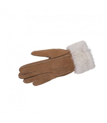 Nordvek Womens Sheepskin Gloves With Fur Cuff - 301-100