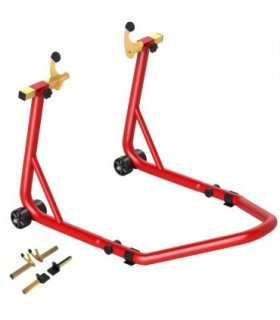 HOMCOM Motorcycle Rear Wheel Stand, 544kg Motorcycle Paddock Stand, Red