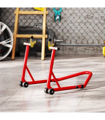 HOMCOM Motorcycle Rear Wheel Stand, 544kg Motorcycle Paddock Stand, Red