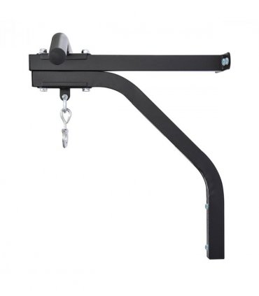 Heavy Punch Bag Hanger Wall Mount Chain Swivel Bracket Bar Steel, Black HOMCOM