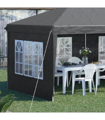 Outsunny 3 x 6m Heavy Duty Gazebo Marquee Party Tent with Storage Bag Grey