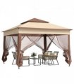 Outsunny Garden Folding Tent Heavy Duty Pop Up Gazebo for Party Khaki