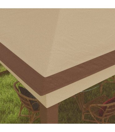 Outsunny Garden Folding Tent Heavy Duty Pop Up Gazebo for Party Khaki