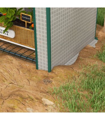 Outsunny 80 x 49 x 160cm Mini Greenhouse Portable Green House with Shelf White