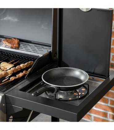 Outsunny 3+1 Burner Propane Gas Barbecue Grill with Thermometer, Bottle Opener