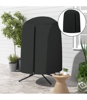 Outsunny Hanging Egg Chair Cover Garden Swing Chair Cover Waterproof, Black