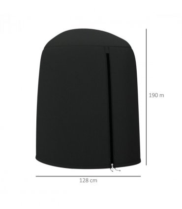 Outsunny Hanging Egg Chair Cover Garden Swing Chair Cover Waterproof, Black