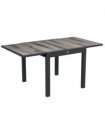 Outsunny Extendable Outdoor Dining Table Aluminium Rectangle Patio Table Grey
