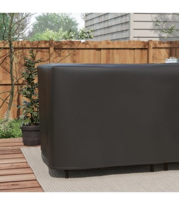 Outsunny L-Shaped Rattan Corner Sofa Cover Waterproof Oxford Fabric 250x250x79cm