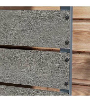Outsunny Raised Garden Bed with Trellis and Drainage Hole, Planter Box, Grey