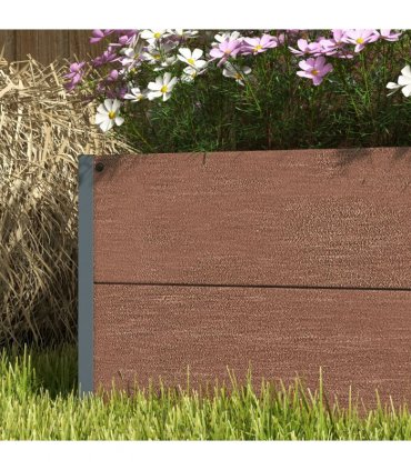 Outsunny Raised Garden Bed with Trellis and Drainage Hole, Planter Box, Brown