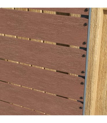 Outsunny Raised Garden Bed with Trellis and Drainage Hole, Planter Box, Brown