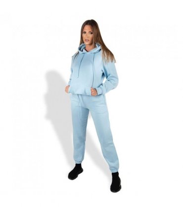Wellworth Women's Loungewear hoodie & joggers two-piece set, Baby Blue L