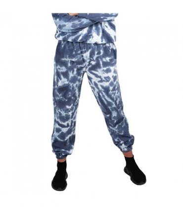 Wellworth Loungewear 2pcs Set for Women Tie Dye Sweatshirt & Pyjama Set, Blue S