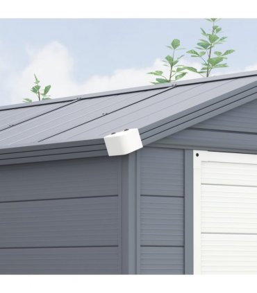 Outsunny 4 x 6ft Garden Shed Storage with Foundation Kit and Vents, Grey