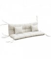 Outsunny Outdoor Back and Seat Cushion with Pillows, White