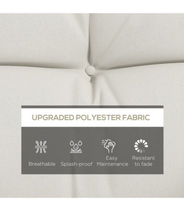 Outsunny Outdoor Back and Seat Cushion with Pillows, White