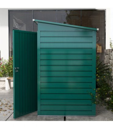 Outsunny 8 x 4FT Metal Garden Storage Shed with Double Doors and 2 Vents, Green