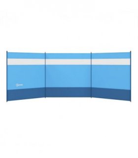 Outsunny Camping Windbreaks with Clear Windows and Carry Bag, 440 x 140cm, Blue