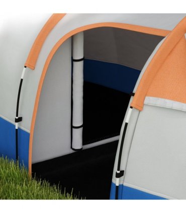 Outsunny 2-3 Man Camping Tunnel Tent with Bedroom and Living Room, Orange
