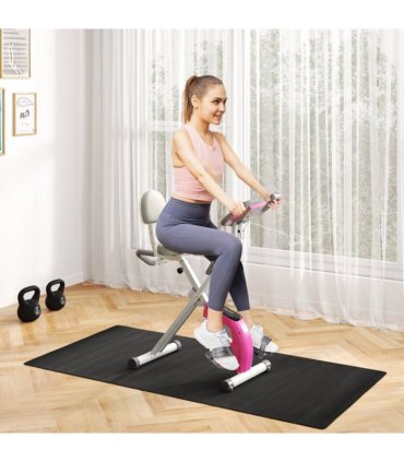 HOMCOM Folding Exercise Bike w/ Adjustable Magnetic Resistance and Seat Height