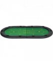 SPORTNOW Foldable Poker Mat, 10-Player Table Top with Cup Holders, Carry Bag