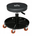 HOMCOM Pneumatic Adjustable Mechanic Stool with Tool Tray and Wheels