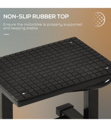 DURHAND Steel Motorbike Jack Lift Rubber Platform Crank Lift Manual Repair Table