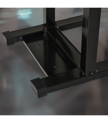 DURHAND Steel Motorbike Jack Lift Rubber Platform Crank Lift Manual Repair Table