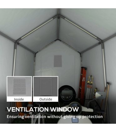 Outsunny 2.1 x 3.6(m) Portable Shed, Waterproof and Heavy Duty Dark Grey