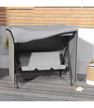 Outsunny Garden Furniture Protector Patio Swing Chair Cover Light Grey